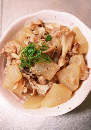 大根さっぱり煮豚肉と舞茸プラス-レシピのメイン写真