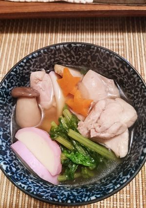 私の雑煮は野菜たっぷりお吸い物派です。-レシピのメイン写真