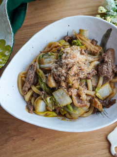 濃厚ソースで!簡単すき焼き風うどん-レシピのメイン写真