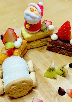 １歳児　クリスマストレインケーキ-レシピのメイン写真