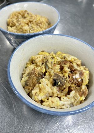 サバ味噌缶の簡単雑炊-レシピのメイン写真