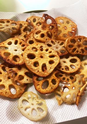 揚げない蓮根チップス-レシピのメイン写真