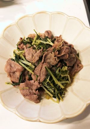 簡単!すぐにできる水菜と牛肉の煮物-レシピのメイン写真