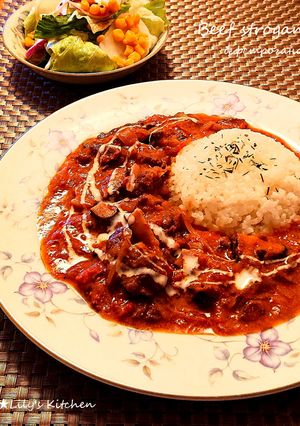 簡単で絶品⭐我が家のビーフストロガノフ-レシピのメイン写真