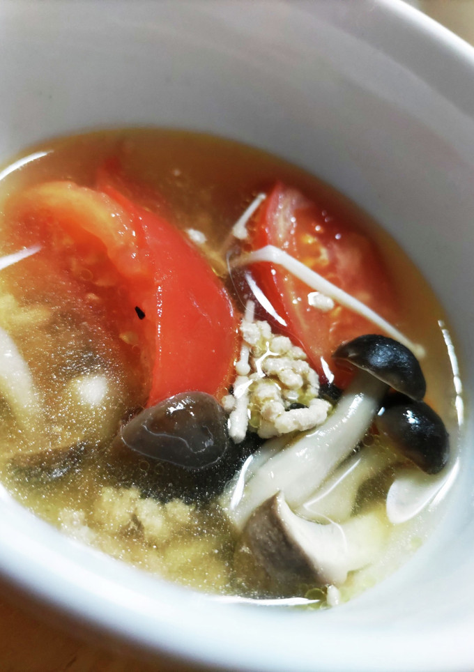 ひき肉ときのこのミネストローネ風スープ-レシピのメイン写真