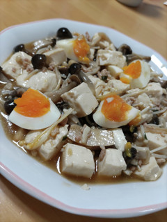 ひき肉ときのこの麻婆炒めに-レシピのメイン写真