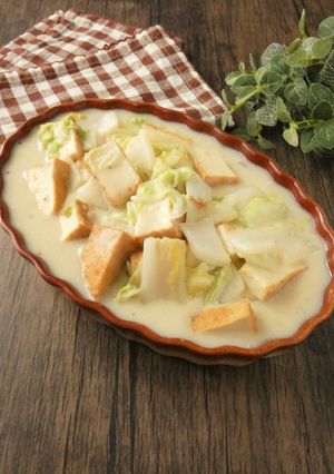 白菜と厚揚げの米粉クリーム煮-レシピのメイン写真