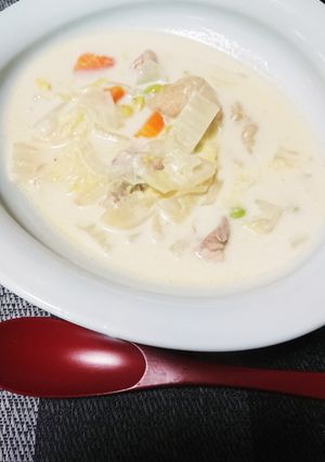 鶏肉と白菜のクリームスープ-レシピのメイン写真