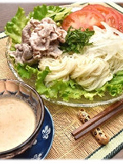 ミルクつゆの豚しゃぶサラダそうめん-レシピのメイン写真