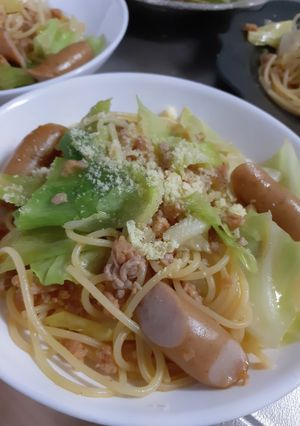 キャベツと挽き肉のパスタ-レシピのメイン写真