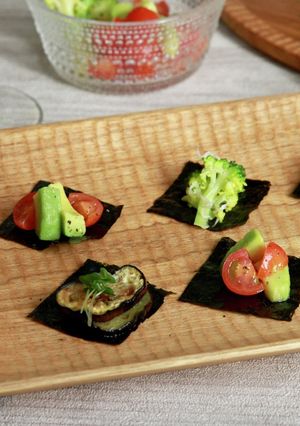 野菜の海苔カナッペ-レシピのメイン写真