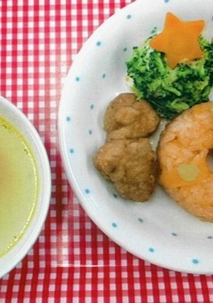 クリスマスプレート(鶏のから揚げ)-レシピのメイン写真