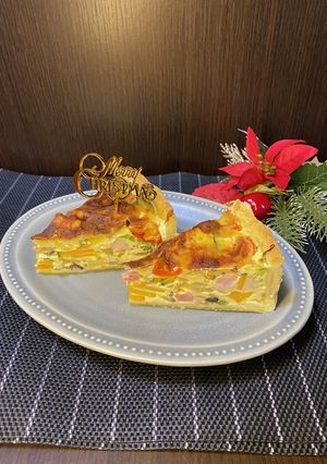 クリスマスに！ベーコンかぼちゃのキッシュ-レシピのメイン写真