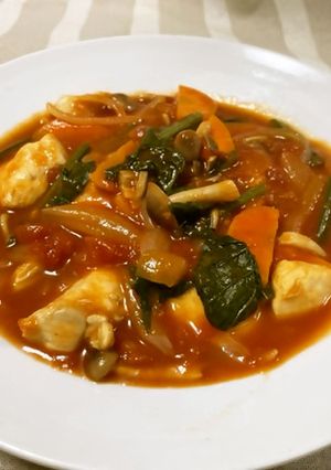 鶏むね肉のトマト煮込み-レシピのメイン写真