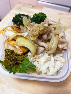ネギ塩豚バラ☆ひらたけの炊き込みご飯弁当-レシピのメイン写真