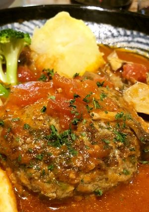 クリスマスに☆トマト煮込みハンバーグ♪-レシピのメイン写真