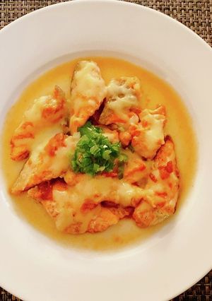 鮭のチーズのせ梅肉ソース-レシピのメイン写真
