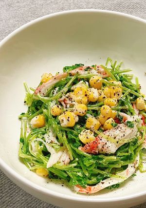 豆苗のマヨサラダ＊レンチン-レシピのメイン写真