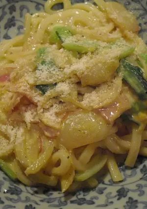 カルボナーラうどん-レシピのメイン写真
