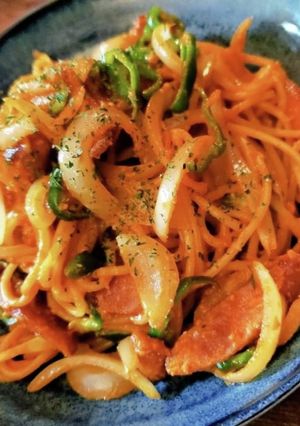野菜しゃきしゃき濃厚ナポリタン-レシピのメイン写真