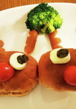 クリスマス☆子どもと作るトナカイパン！-レシピのメイン写真