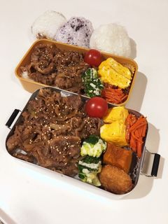 社会人息子、夫、大学1息子 弁当-レシピのメイン写真