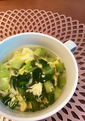 シロさんの青菜と卵のスープ-レシピのメイン写真