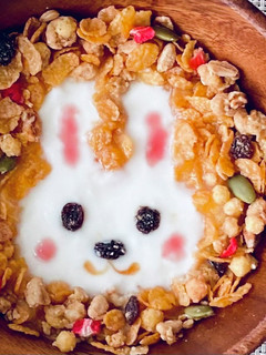 可愛いうさぎのヨーグルト♡フルグラで簡単-レシピのメイン写真