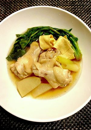 鶏手羽元と干皮豆腐のガラスープ煮-レシピのメイン写真