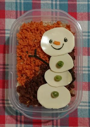 キャラ弁⭐雪だるま-レシピのメイン写真