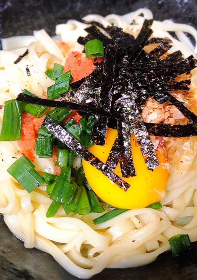 簡単こってり旨♫明太釜玉うどん-レシピのメイン写真
