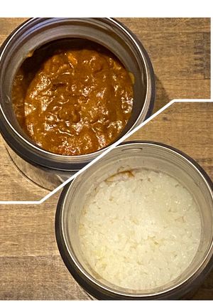 簡単！スープジャーで2段カレー弁当-レシピのメイン写真