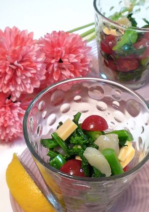 お洒落★栄養たっぷり菜の花のカップサラダ-レシピのメイン写真
