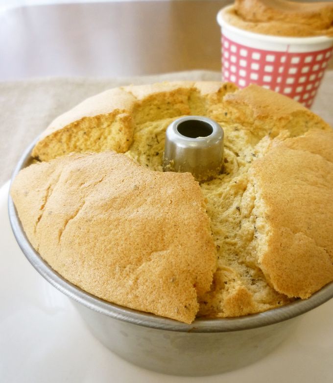 ダイソー12cm型♡紅茶のシフォンケーキ by ぱんだーけいちゃん