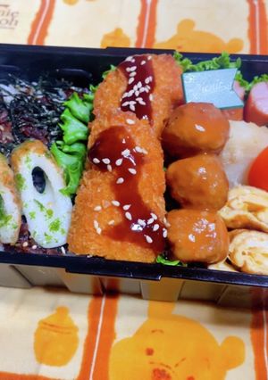 時短お弁当盛り付け記録 のり弁 三男-レシピのメイン写真