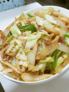 時短簡単肉の味がしみ込んだ炒めうどん-レシピのメイン写真