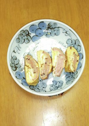 卵焼きシリーズ！焼豚とチーズの卵焼き-レシピのメイン写真