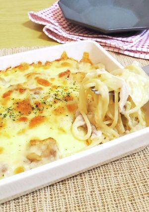 マカロニの代わりでスパゲッティグラタン！-レシピのメイン写真