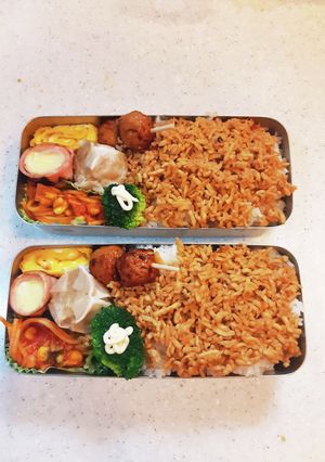 高校生弁当覚え書き121 そぼろ弁当-レシピのメイン写真