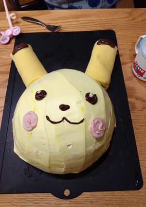 簡単、カワイイピカチュウケーキ!-レシピのメイン写真