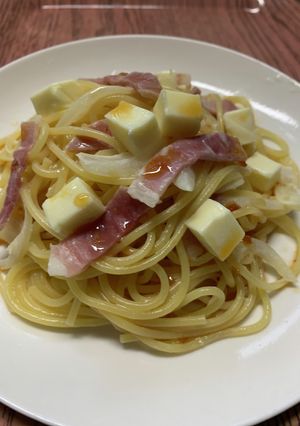 トリュフ香る☆ハムとチーズのパスタ-レシピのメイン写真