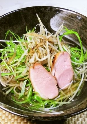 水菜たっぷり鴨出汁そば-レシピのメイン写真