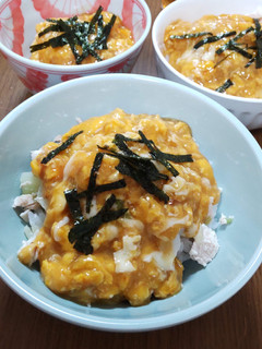 朝たん☆鶏むね肉のとろとろ卵あんかけ丼-レシピのメイン写真