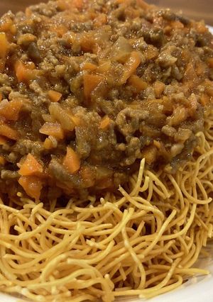 ミートソース皿うどん-レシピのメイン写真