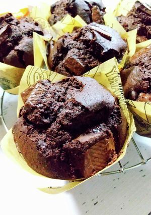 しっとり濃厚＊チョコチャンクマフィン-レシピのメイン写真