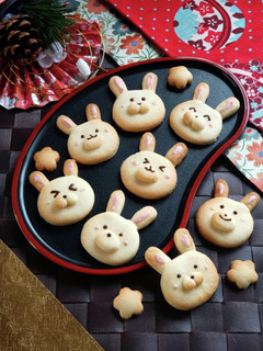 お正月・お年賀に☆簡単うさぎクッキー。-レシピのメイン写真