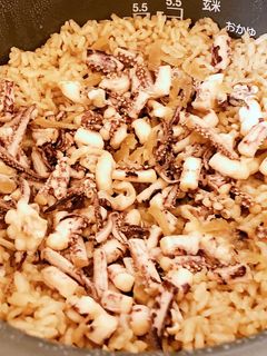 炊飯器でイカ飯!イカの炊き込みごはん♡-レシピのメイン写真