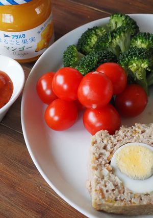 ゆで玉子入り！ミートローフ-レシピのメイン写真