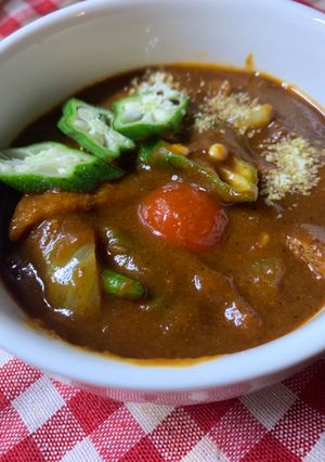 夏野菜と油揚げのベジタブルカレー-レシピのメイン写真
