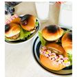 ロールパンでお花サンドとバーガー